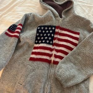 Wool American Sweatshirt - zip up.